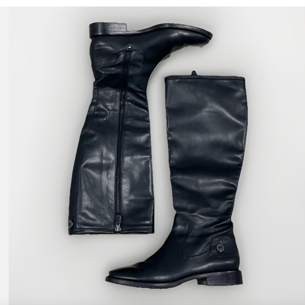 Cole Haan Black Knee High Riding Boots Womens Size 5 B Style D15559 - Picture 2 of 12